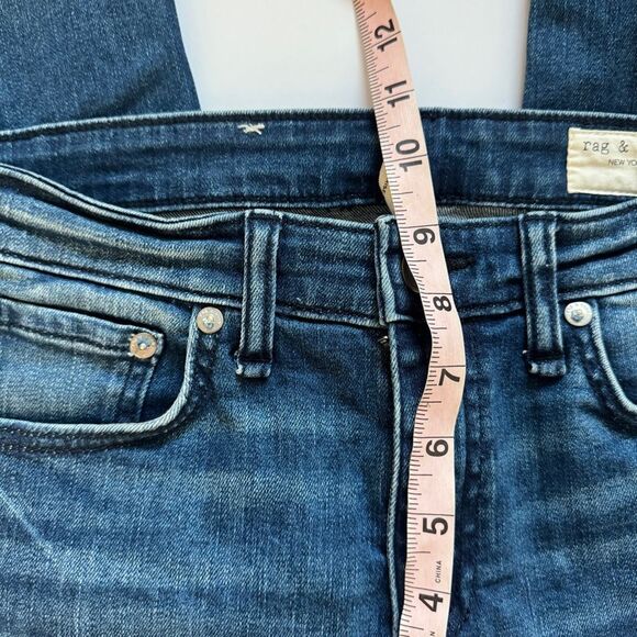 Rag & Bone Cate Mid-Rise Skinny Topaz Blue Jeans Size 27 - Picture 6 of 9